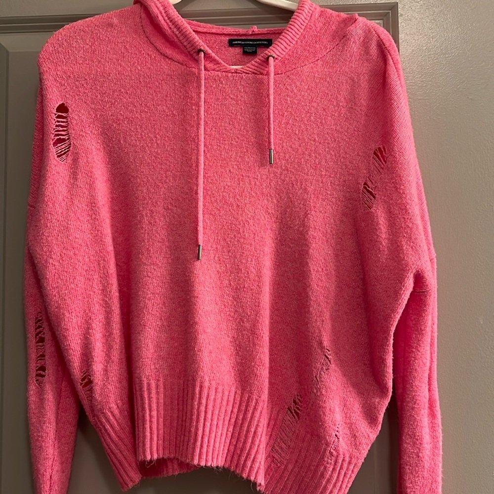 American eagle pre-ripped hoodie sweater